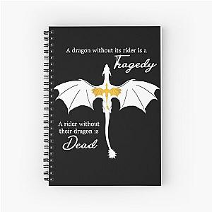 The Dragon Rider's Codex - Fourth Wing, Tairn and Ananda, white Spiral Notebook