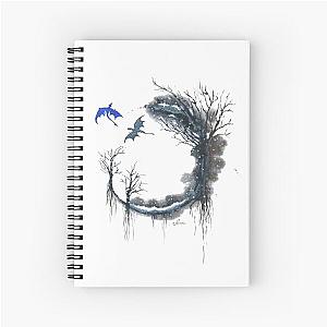 Winter Dragons Fourth Wing Tairn Sgaeyl Fan Art Fantasy Dragon Spiral Notebook