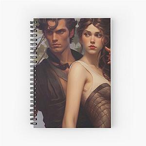 Fourth Wing fan art Violet vs Xaden Spiral Notebook