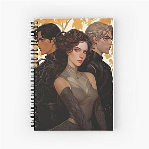 Violet, Xaden and Dain Fourth Wing book Spiral Notebook