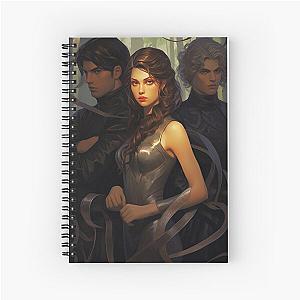 Xaden, Violet and Dain Fourth Wing by Rebecca Yarro Spiral Notebook