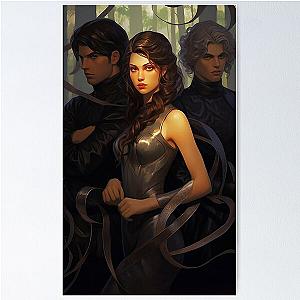 Xaden, Violet, and Dain Fourth Wing by Rebecca Yarro book fan art Poster.