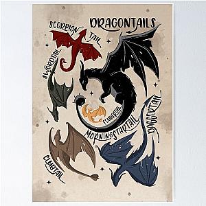 DRAGONTAILS Fourth Wing Rebecca Yarros Officially licensed Poster