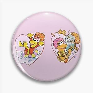 Fraggle Rock inspired heart stickers pin