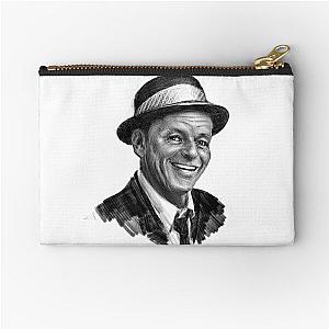 pencil portrait of Frank Sinatra Zipper Pouch