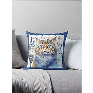 Frank Sinatra As A Cat Throw Pillow