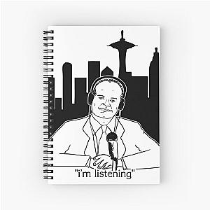 Frasier I'm Listening With Seattle Skyline Spiral Notebook