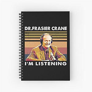 Retro I Am Listening Dr Frasier Spiral Notebook