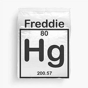 Freddie mercury queen band shirt Hg Periodic table chemistry Duvet Cover