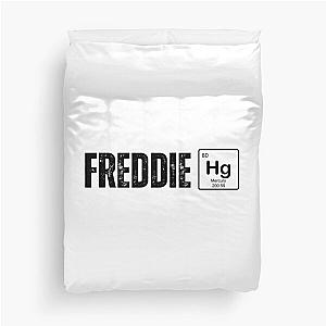 freddie mercury funny illustration with mercury element  Duvet Cover