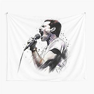 Freddie Mercury Lookalike - Vectorized Tapestry