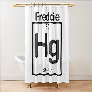 Freddie mercury queen band shirt Hg Periodic table chemistry Shower Curtain