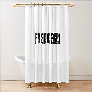 freddie mercury funny illustration with mercury element  Shower Curtain