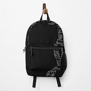 Bohemian Rhapsody lyrics on Freddie Mercury shape WHITE  Backpack