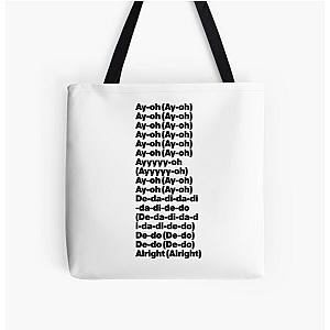 Ay-Oh - Freddie Mercury (Live Aid) Lyrics Black - Queen All Over Print Tote Bag