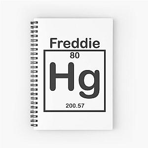 Freddie mercury queen band shirt Hg Periodic table chemistry Spiral Notebook