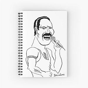 Freddie Mercury Caricature Spiral Notebook