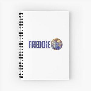 freddie mercury funny illustration with mercury planet  Spiral Notebook