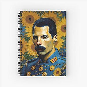 freddie mercury van gogh Spiral Notebook