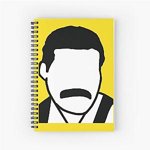 Freddie Mercury cutout design Spiral Notebook