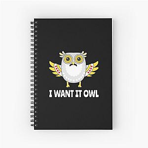 Freddie Mercury Owl Parody Spiral Notebook