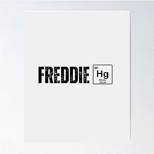 freddie mercury funny illustration with mercury element  Poster