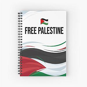 A painting of solidarity with the Palestinian people, calling for a free Palestine Spiral Notebook