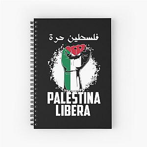 Free Palestine Flag, Arabic Gaza Palestinian Spiral Notebook