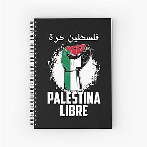 Free Palestine Flag, Arabic Gaza Palestinian Spiral Notebook