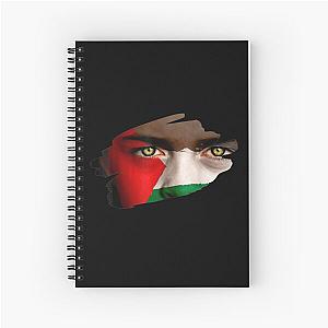 Free Gaza Palestine Flag Arabic Spiral Notebook