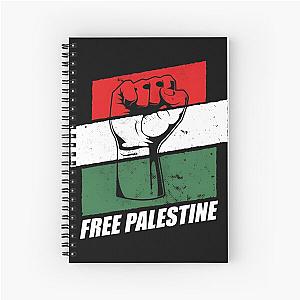 Free Palestine Hand Spiral Notebook