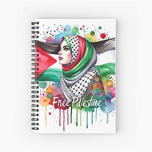 Free Palestine Women Spiral Notebook