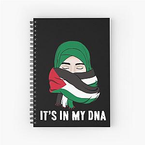 Free Palestine Gaza It's In My DNA Scarf Hijab Spiral Notebook