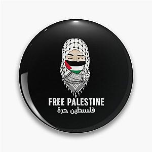 Free Palestine Gaza Palestinian Flag Stand With Falastin Tee T-Shirt Pin