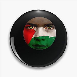 Free Gaza Palestine Flag Arabic Pin