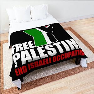 Free Palestine End Apartheid  Comforter