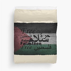 Free Palestina Palestine support falastine palestinian flag Duvet Cover