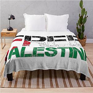 Free Palestina simple design Throw Blanket