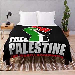 Free Palestine End Apartheid  Throw Blanket