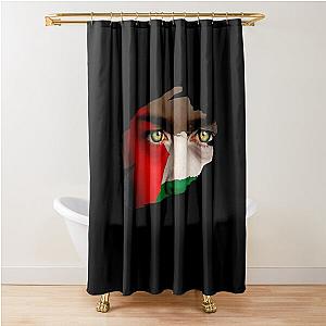 Free Gaza Palestine Flag Arabic Shower Curtain