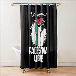 Free Palestine Flag, Arabic Gaza Palestinian Shower Curtain