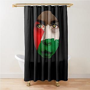 Free Gaza Palestine Flag Arabic Shower Curtain