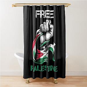 I Love Free Palestine Shower Curtain