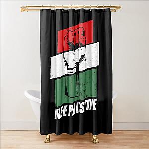 Free Palestine Hand Shower Curtain