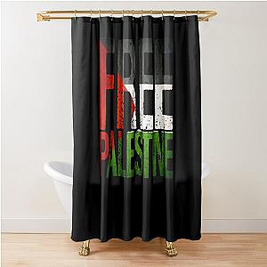 Free Gaza Free Palestine Flag Arabic Human Love Palestine  Shower Curtain