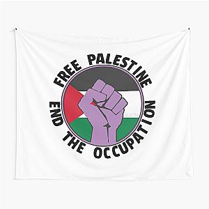 Free Palestine end the occupation! Free free Palestine! STOP WAR Tapestry