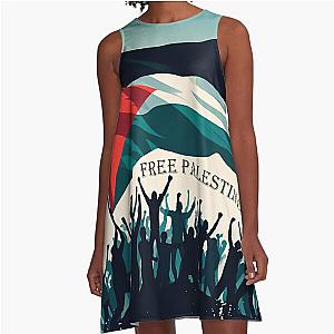 Free Palestine Free Gaza Save A-Line Dress