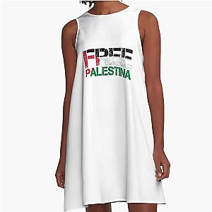 Free Palestina simple design A-Line Dress