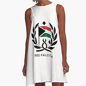 FREE PALESTINA A-Line Dress