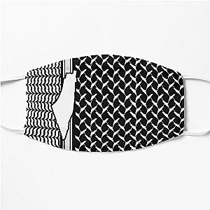 Palestinian Kufiya Masks - free Palestine Keffiyeh black Flat Mask